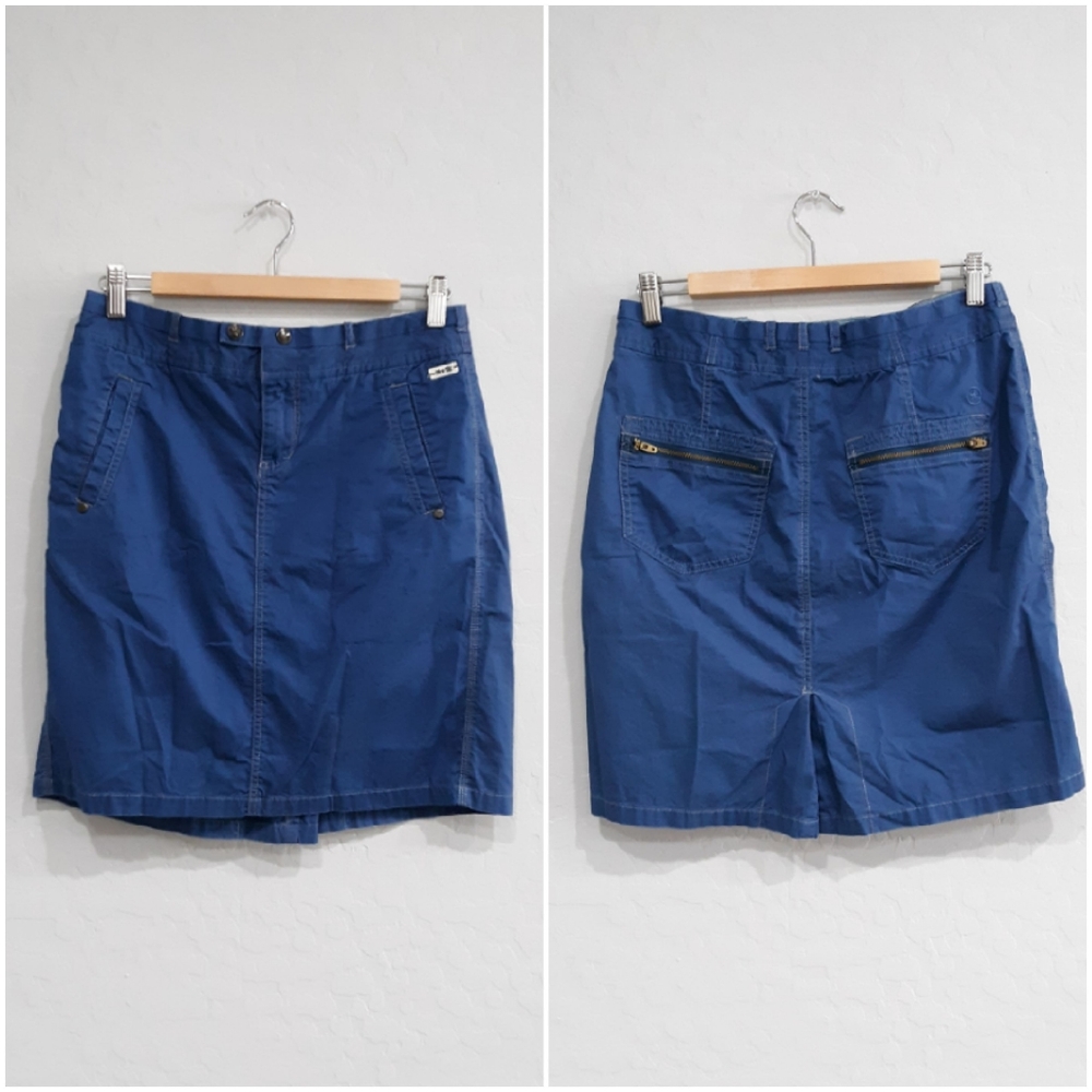 Converse One Star Blue Pocketed Skirt Sz 4